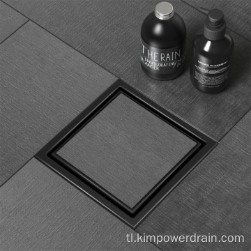 Anti-odor square black floor drain